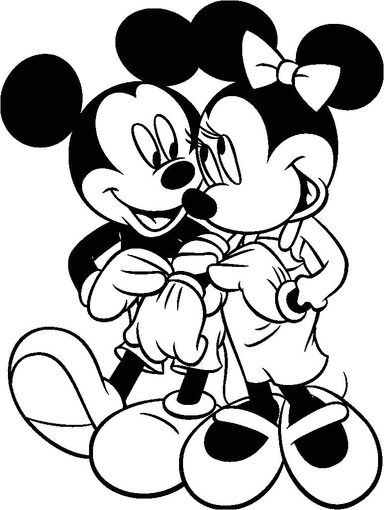 Mickey Mouse And Minnie Hand In Hand