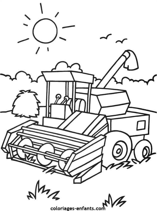 dessin de tracteur claas Coloriage