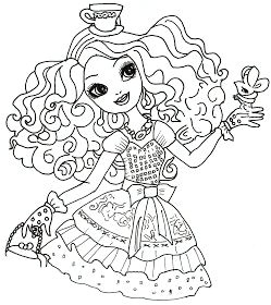 Free Printable Ever After High Coloring Pages Madeline Hatter Ever After High Coloring Sheet