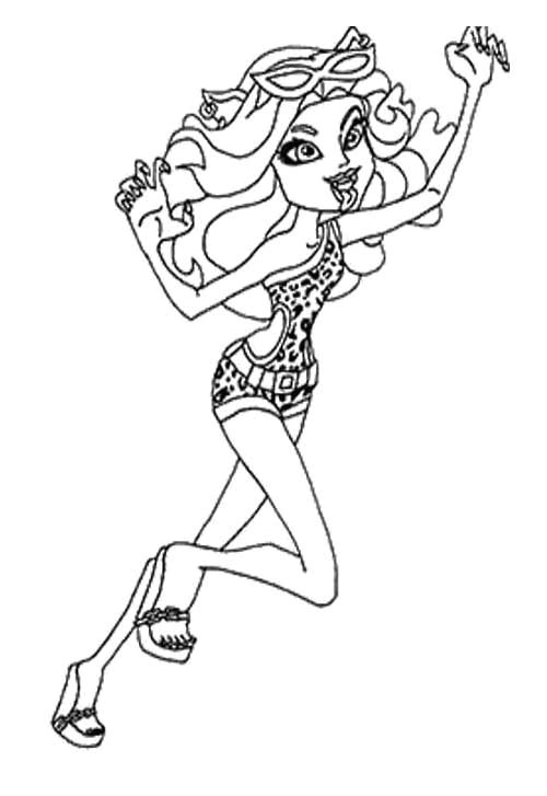 Clawdeen Wolf Monster High Coloring Page