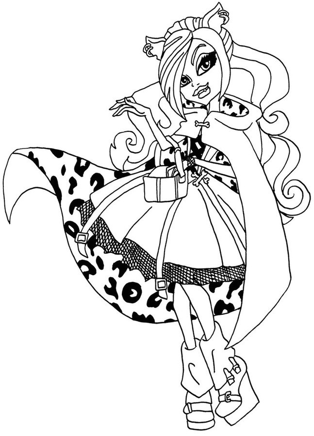 coloriage monster high baby catty noir1