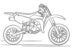 Moto de trial de Suzuki Dibujo para colorear