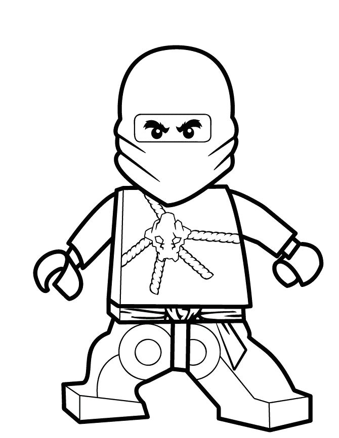 Coloriage et dessin de Ninjago   imprimer Coloriage Ninjago Cole Ninja noir