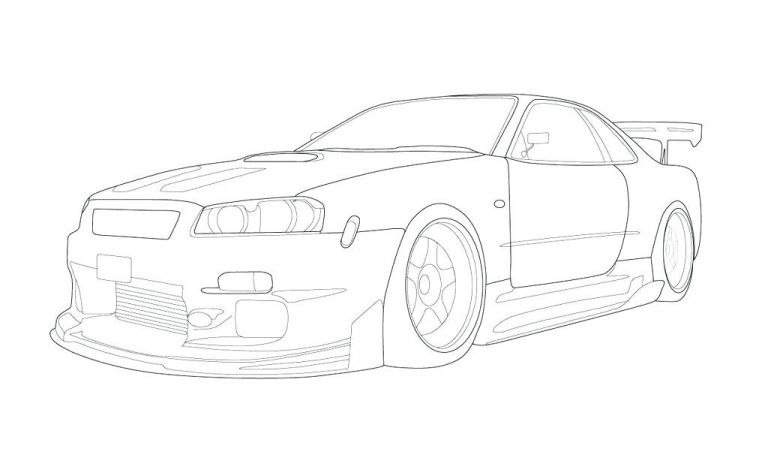 Coloriage Nissan Gtr 49 Lovely Coloring Pages Nissan Gtr | danieguto