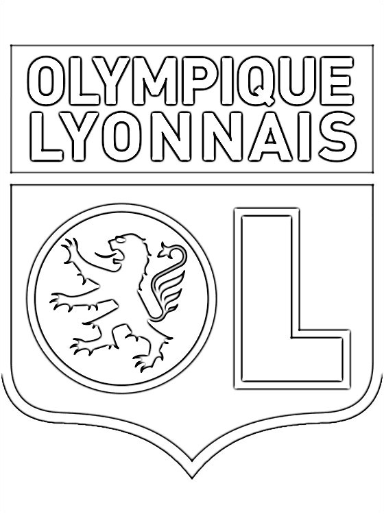 Coloriage du logo de Olympique lyonnais