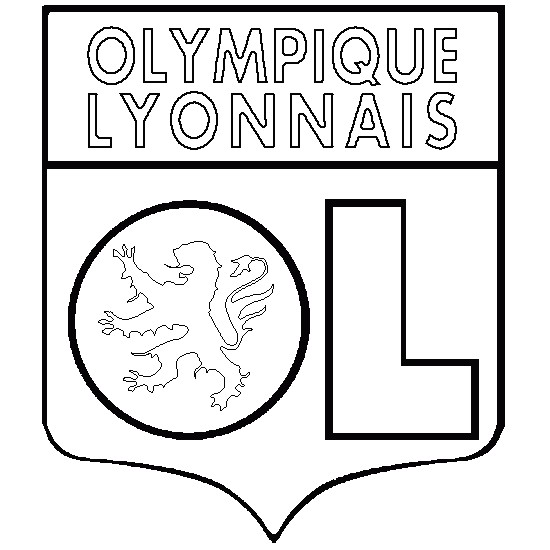 coloriage de Coloriage ecusson club Lyon OL