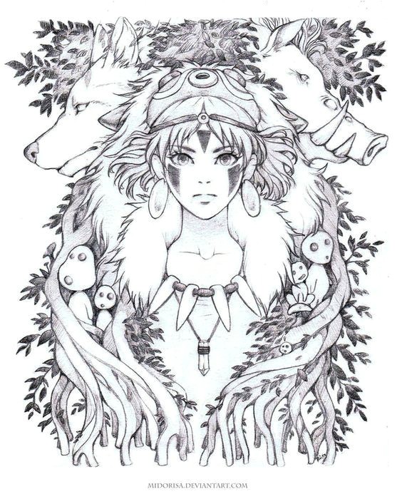 Princess Mononoke by Midorisa on DeviantArt
