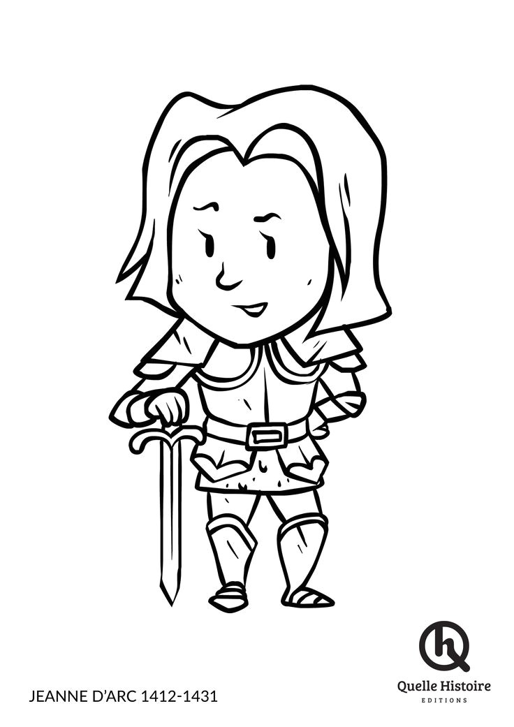 Jeanne d Arc Coloriage Quelle Histoire Editions