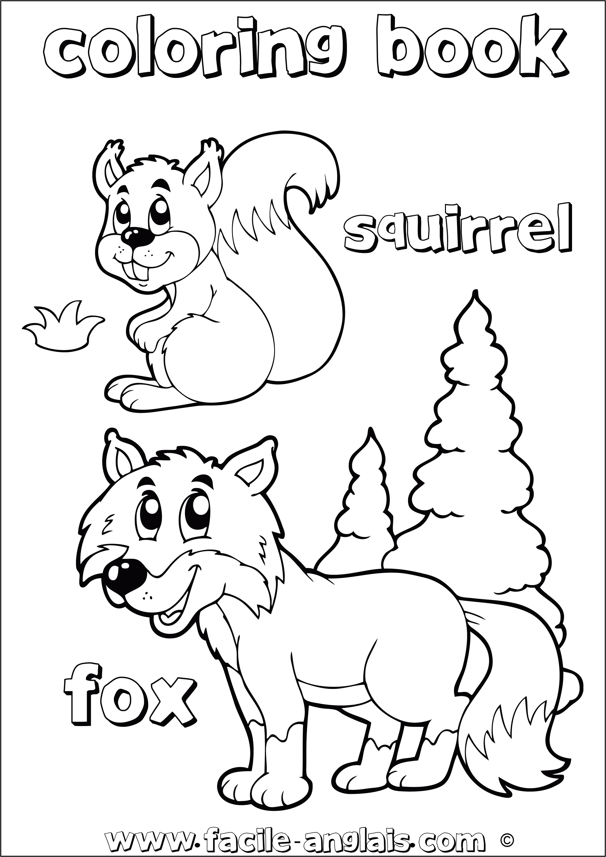 Coloriage Gratuit Renard Beau graphie Coloring Book Fox Squirrel Coloriage Renard Et Un Ecureuil