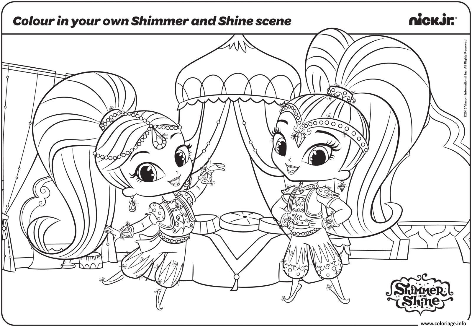 Coloriage Shimmer Et Shine Fun With Colouring Page Dessin innerhalb Coloriage été A Imprimer