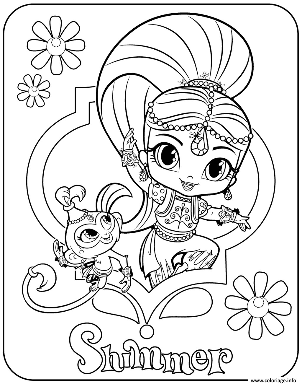 Coloriage Shimmer Et Shine Shimmer Dessin   Imprimer