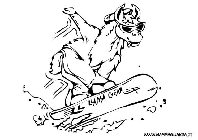 coloriage snowboard planche a neige 39 [76 71