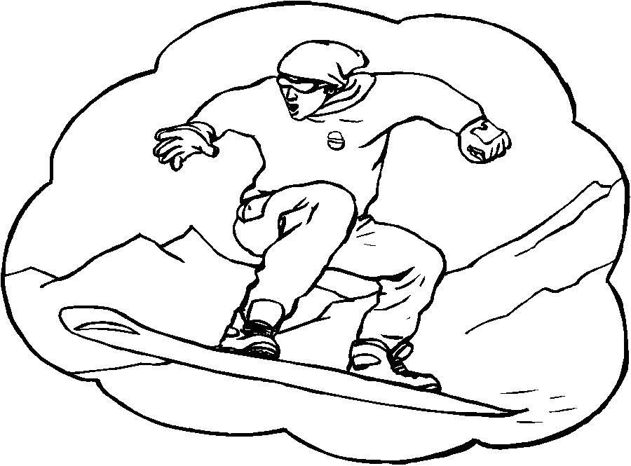 coloriage snowboard planche a neige 45 [11 59