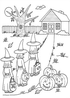Disegni di Halloween da colorare Värityskuvat HALLOWEEN Pinterest