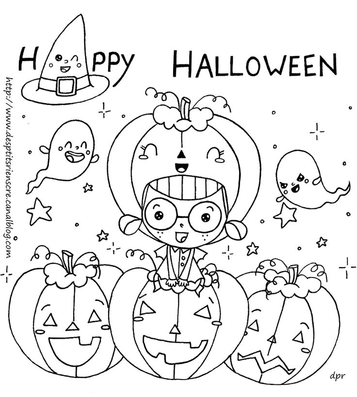 happy halloween coloriage