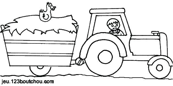 coloriage tracteur les beaux dessins de transport a imprimer et coloriage de tracteur coloriage en ligne