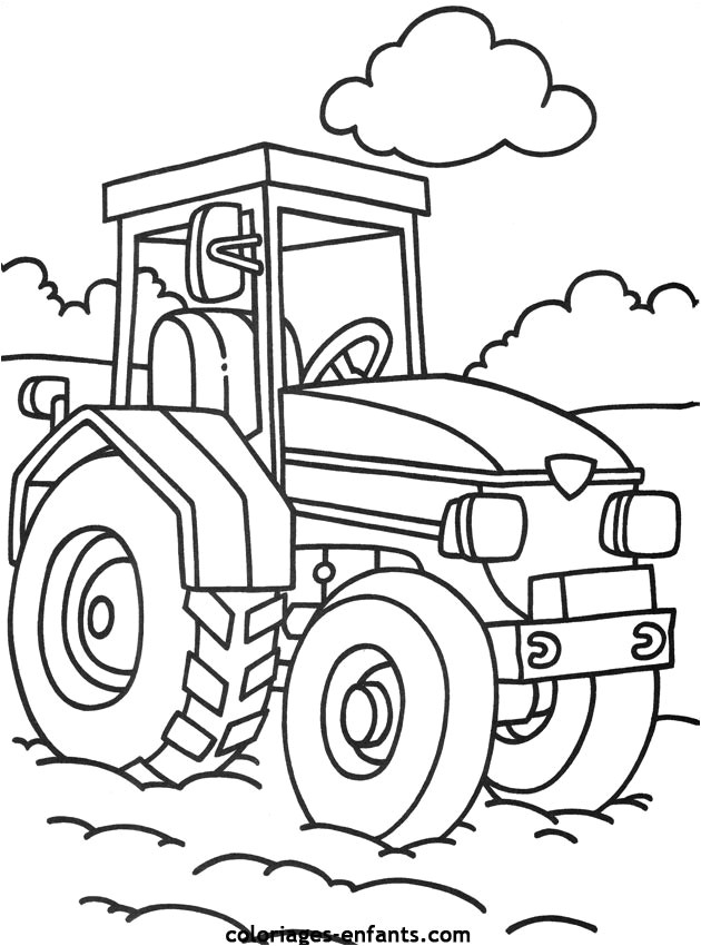 joli dessin   colorier tracteur tom