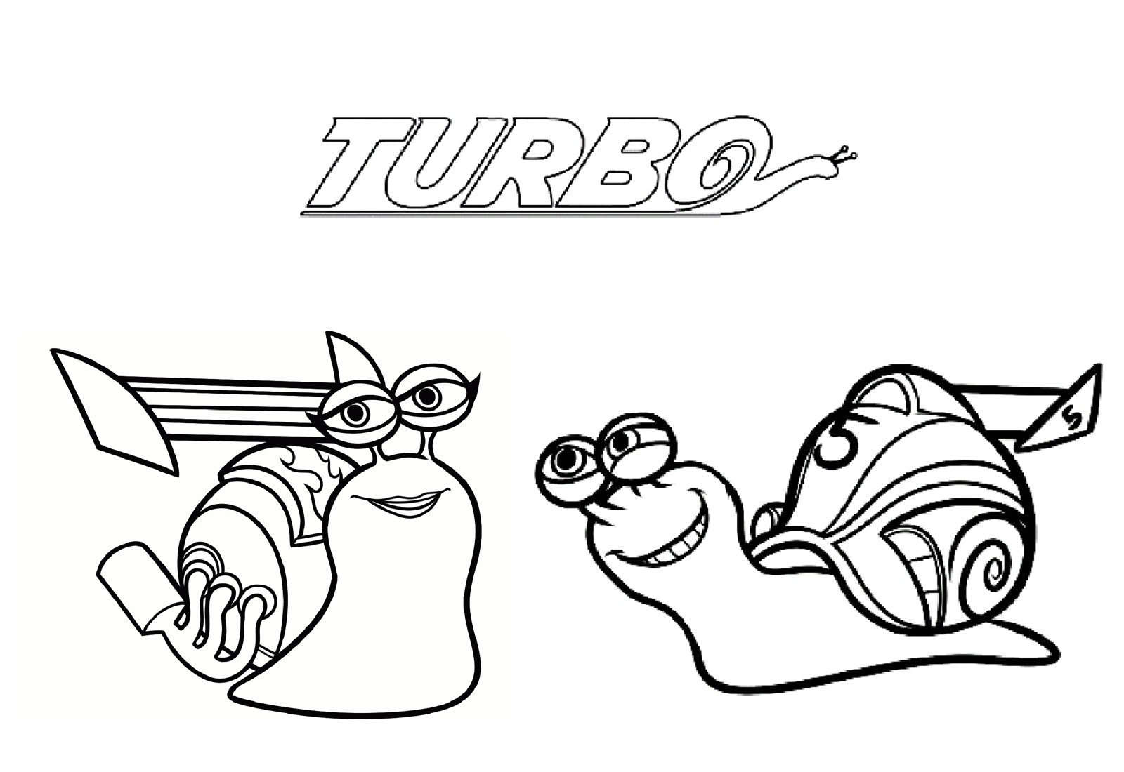 Image gratuit Turbo avec 2 escargots et le logo