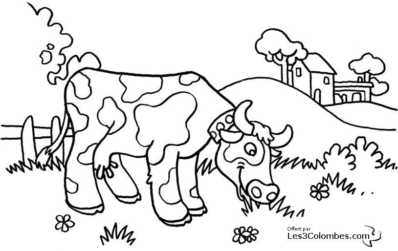 Coloriage Vache Qui Rit 117 Dessins De Coloriage Vache   Imprimer