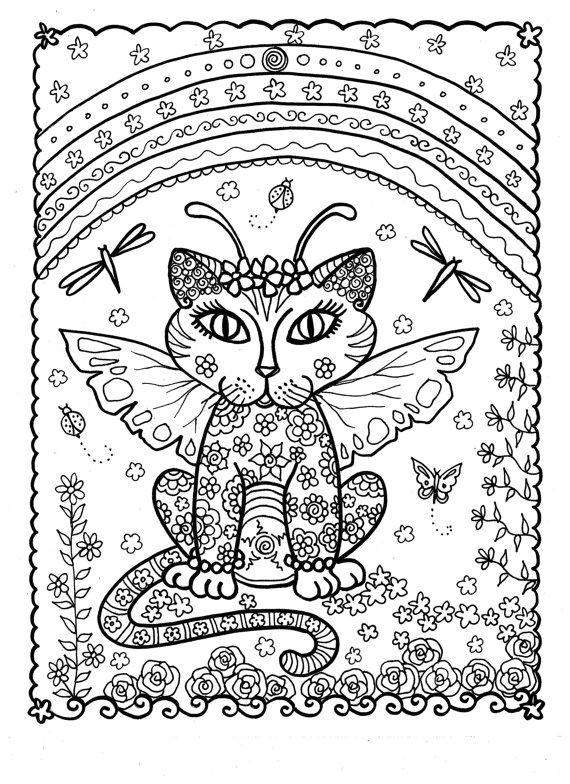 5 Pages Instant Download Coloring for Adults by ChubbyMermaid Zentangle Coloring Book pages colouring adult detailed