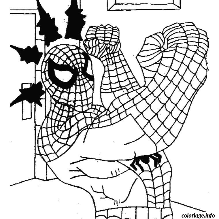 Coloriage Spiderman Moto Dessin   Imprimer