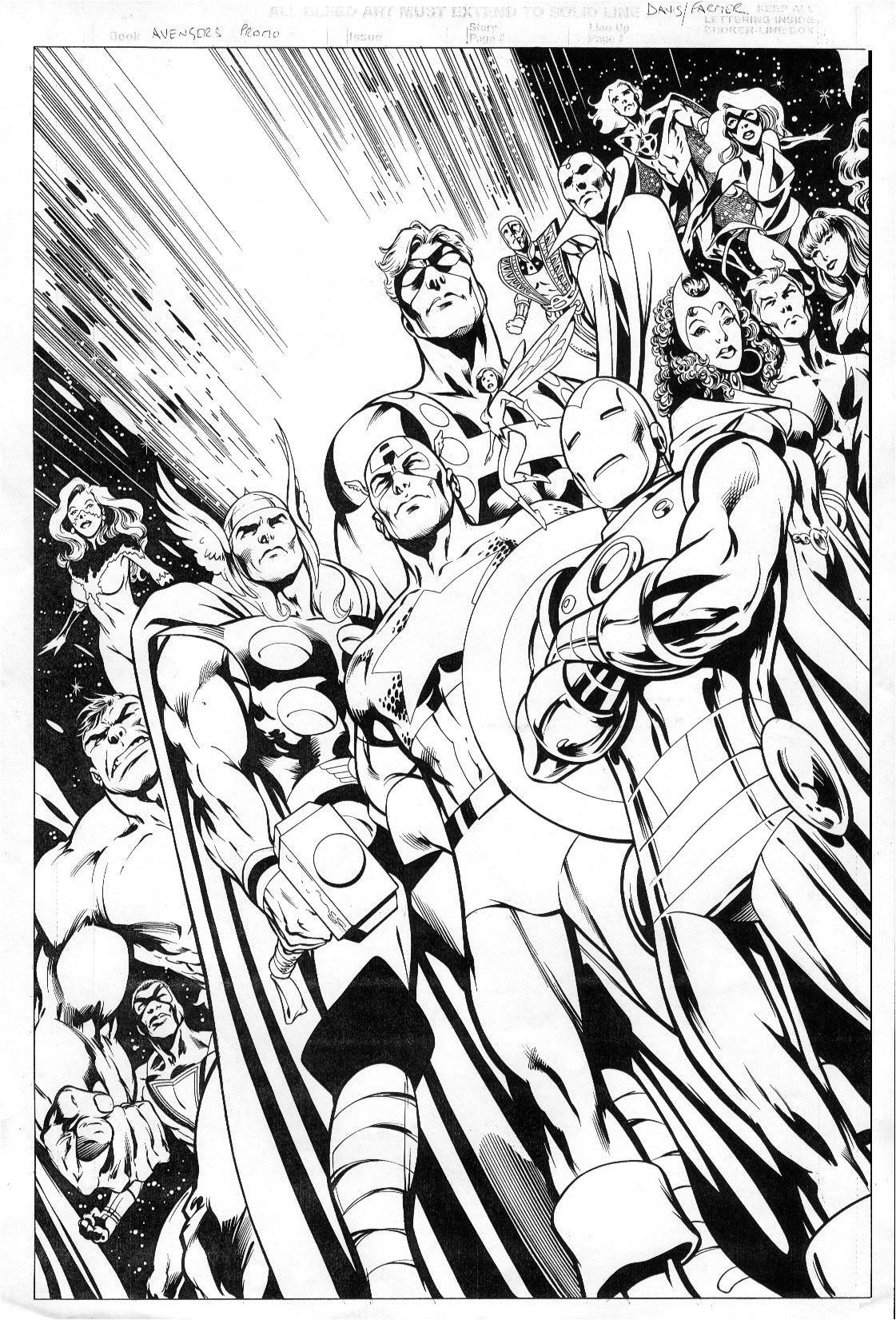 Avengers art by Alan Davis