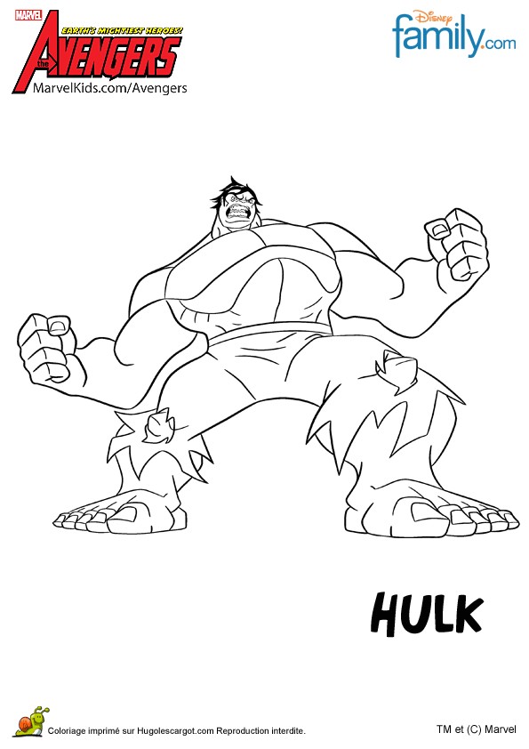 Coloriage de Hulk entrain de se métamorphoser