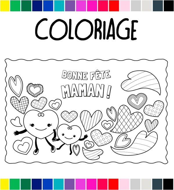 Coloriage gratuit   imprimer pour la fªte des M¨res coloriage fªtedesm¨res dessin