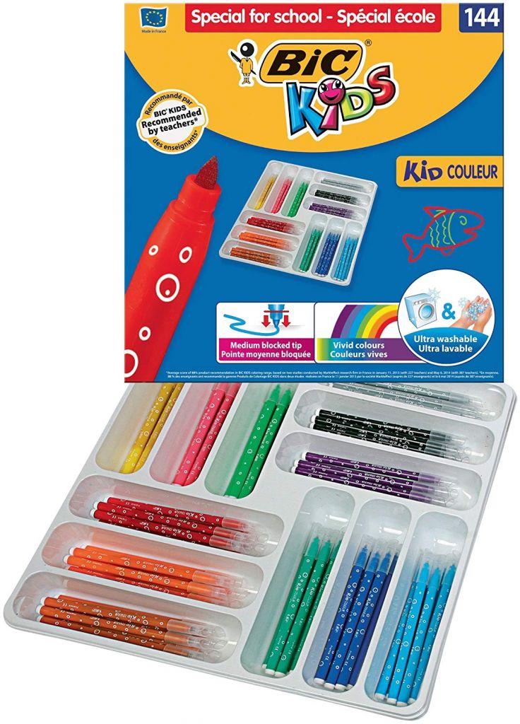 Quel Feutre Pour Coloriage Adulte Bic Kids Kid Lot De 144 Feutres