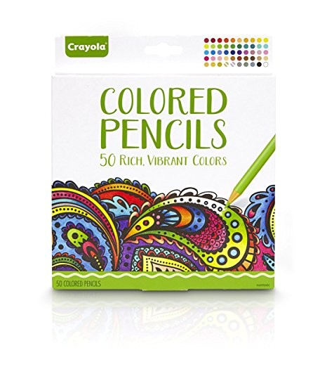 Crayola 68 0050 0030 Coloriage pour Adultes Bo te de 50 crayons de couleur