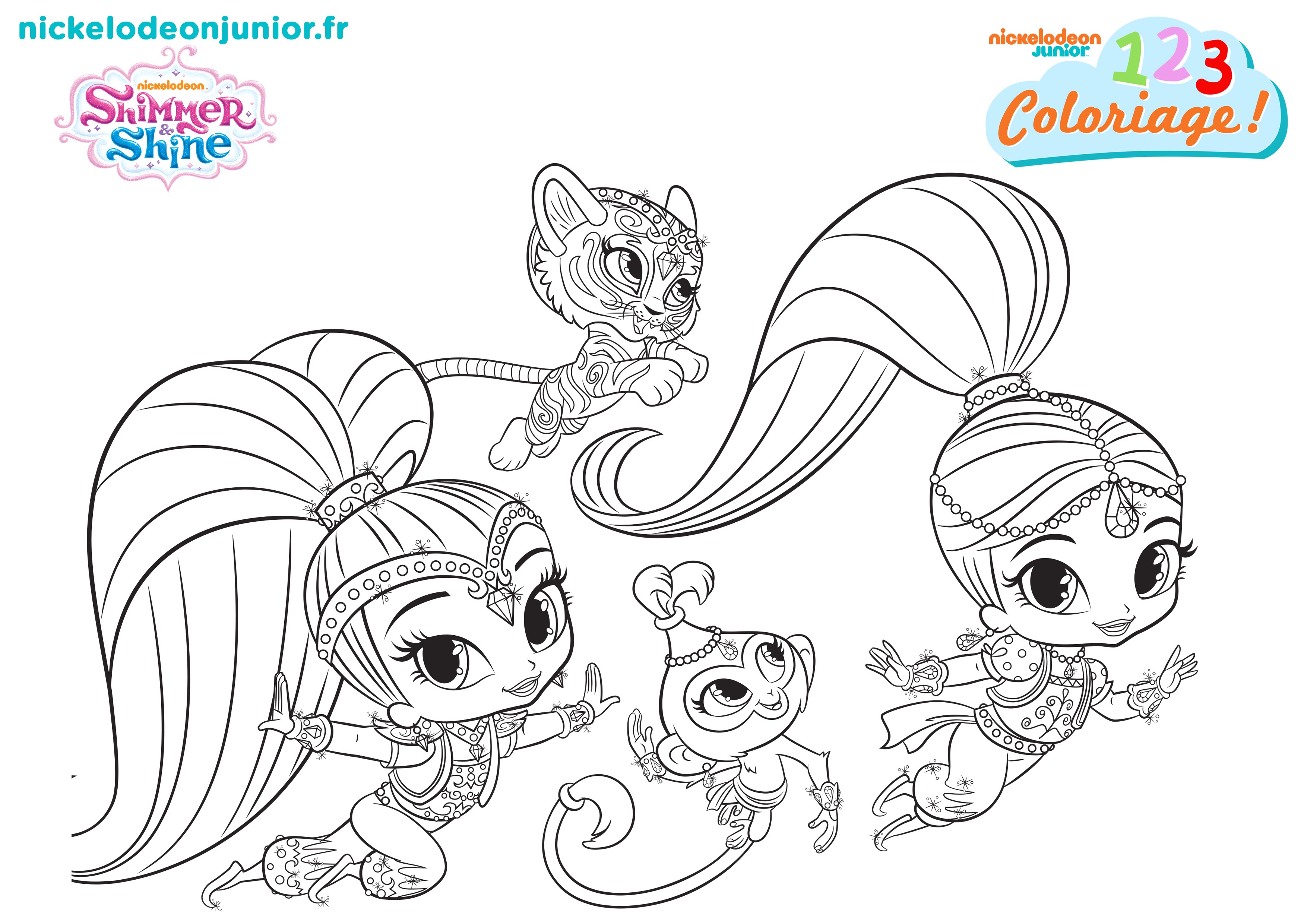 Coloriage Shimmer & Shine