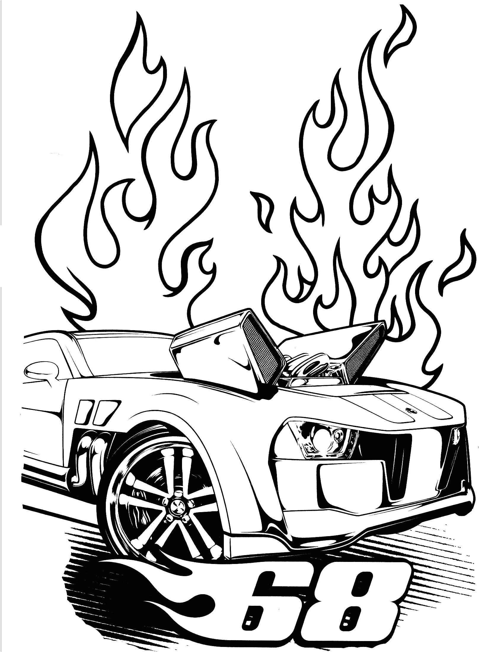 Team Hot Wheels Coloring Pages 4