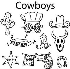 Coloriage cowboys ou indices   retrouver lors d un grand jeu