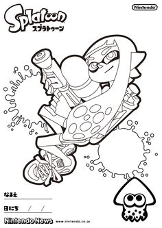 Splatoon Inkling Coloring Pages