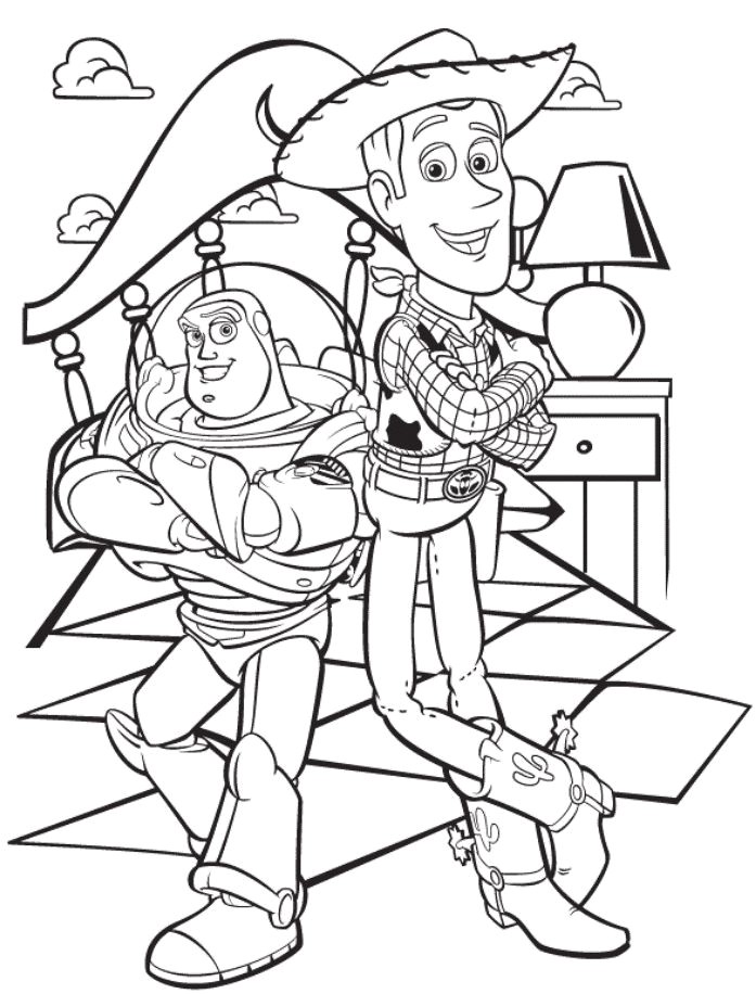 Coloring Buzz and Woody Handshake Toy Story Coloring P with Sheriff Woody Plays Lasso Toy Story Coloring Pages Boys Colori Toy Story Sheriff Woody And Buzz