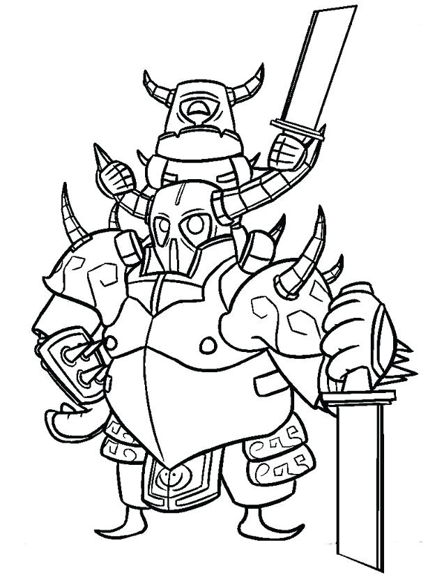 coloriages clash royale coloriage of clans valkyrie pekka