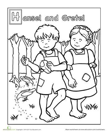 Hansel and Gretel Coloring Page