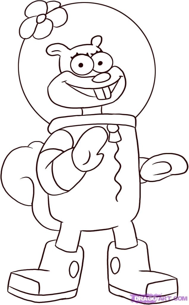 Spongebob character Drawings with coor