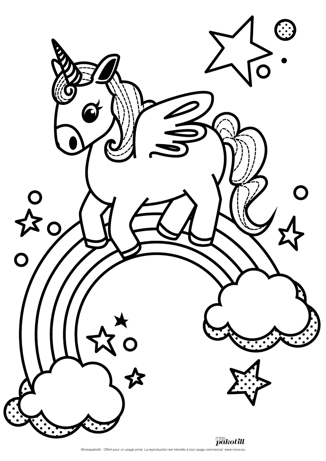 Coloriage Licorne Colorier Dessin Imprimer Coloriage Coloriage Licorne Kawaii A Imprimer L