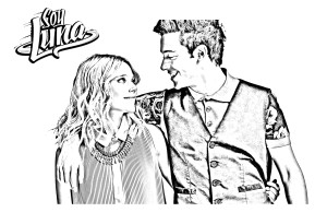 Simple Soy Luna coloring page for children