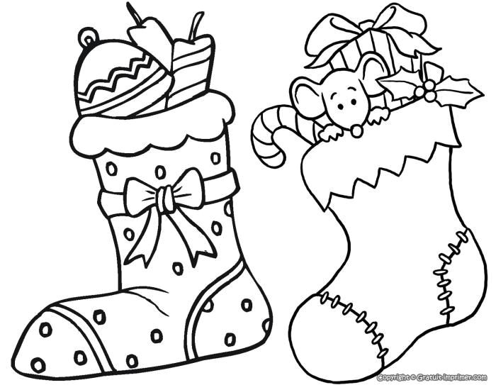 CLIQUEZ SUR L IMAGE POUR TELECHARGER CE COLORIAGE DE CHAUSSETTE DE NOEL GRATUIT