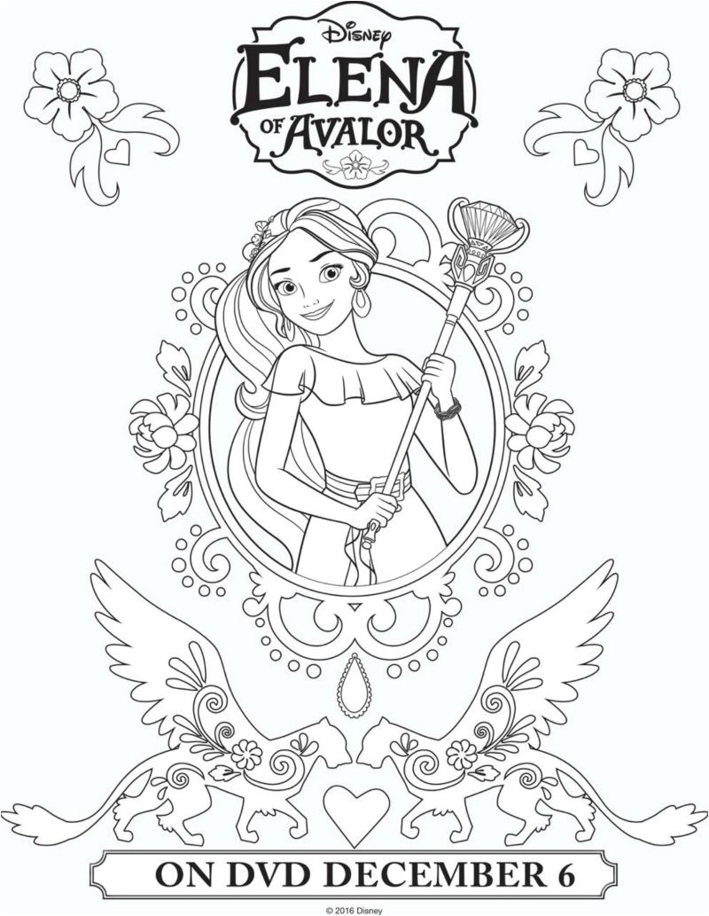 Disney Elena of Avalor Printable Coloring Page