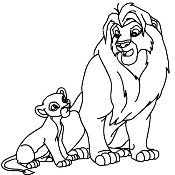 Coloriage roi lion en ligne gratuit imprimer Lion facile a dessiner