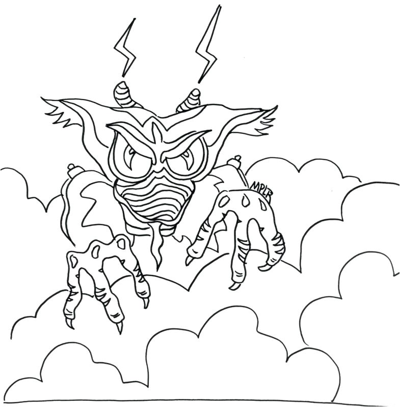 Coloriage De Zombie Qui Fait Peur