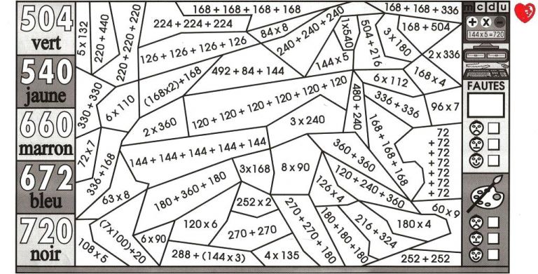 Coloriage Magique Cm2 Maths En Ligne Coloriage Magique Conjugaison