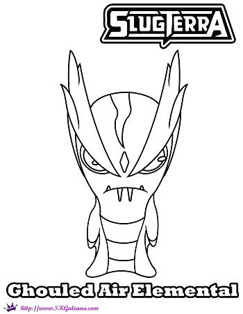 slugterra printables activities and coloring pages coloriages magiques ce1 mdi ghoul air elemental slug page from