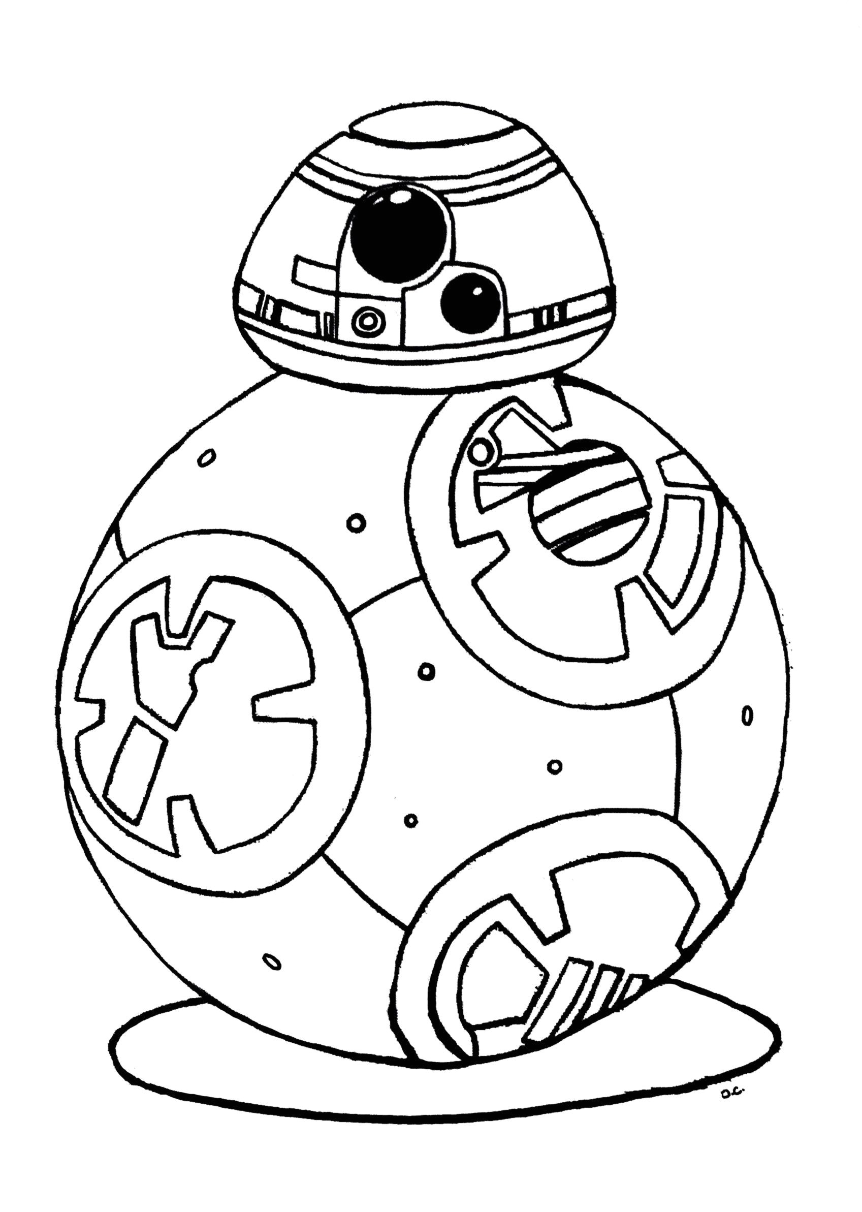 BB8 Star Wars Printable Coloring Pages
