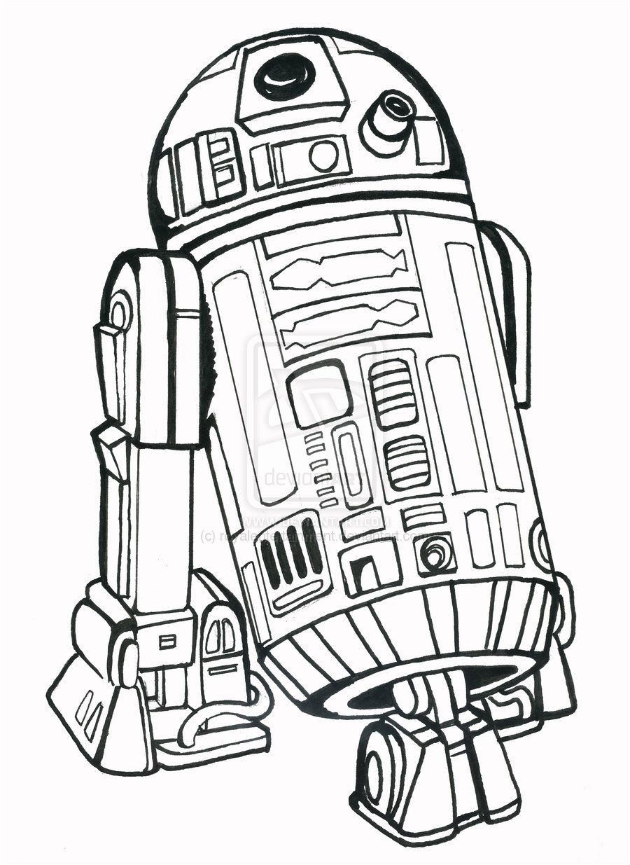 Download or Print the Free R2 D2 Droid Coloring Page and find thousands of other R2 D2 Droid Coloring Pages at GotColoringPages