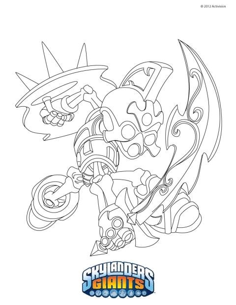 Coloriage Skylanders Giants a blogueur coloriages skylanders giants