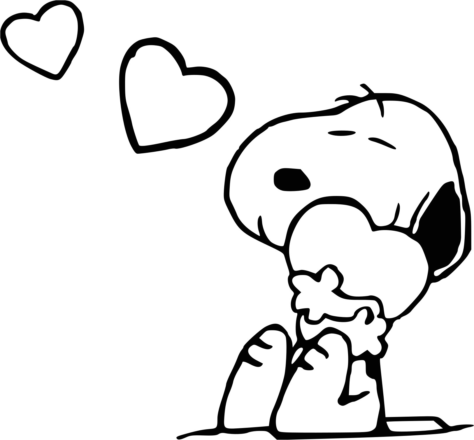 dessin animé · Imprimer Le coloriage Snoopy